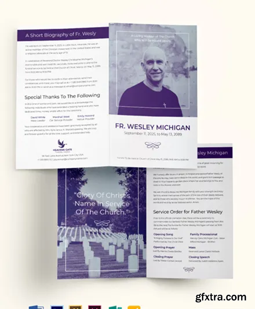 Christian-Loving-Memory-Funeral-Bi-Fold-Brochure-Template