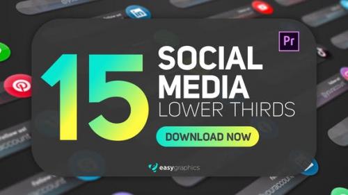 Videohive - Dark Glossy Social Media Lower Thirds