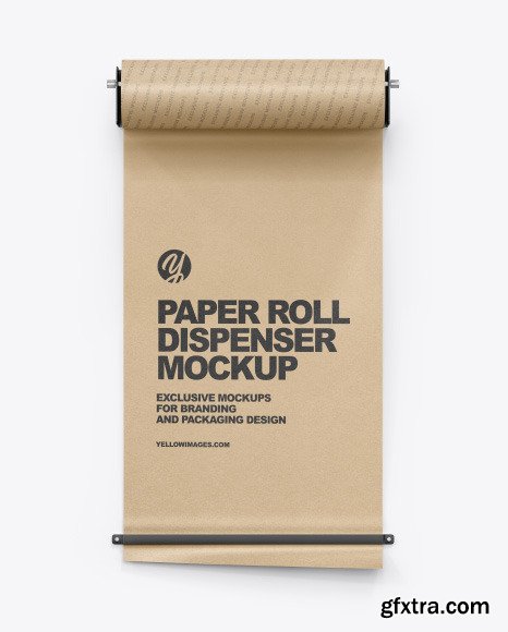 Dispenser w/ Kraft Paper Roll Mockup 72713