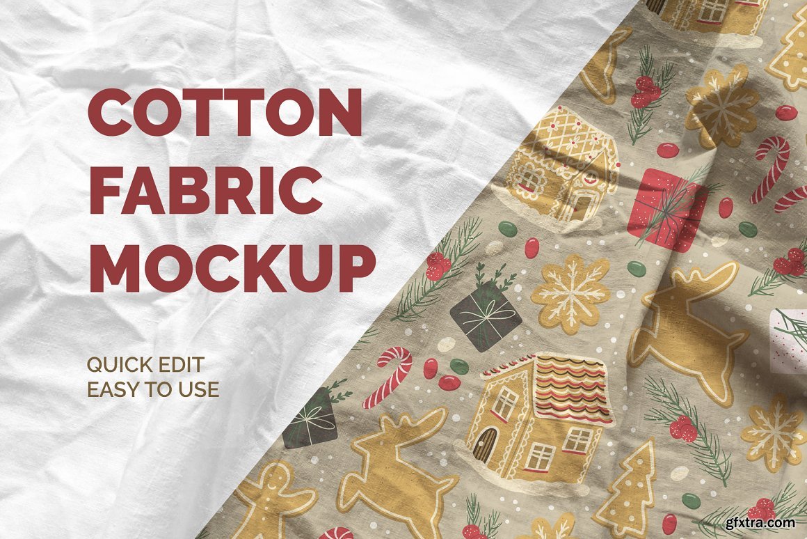 CreativeMarket - Cotton Fabric Mockup 5632631 » GFxtra