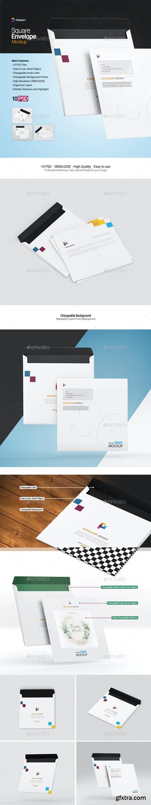 GraphicRiver - Square Envelope Mockup - 29507326