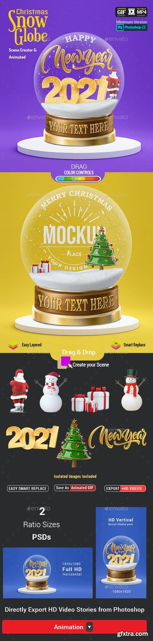 GraphicRiver - Christmas Snow Globe - Animated Scene Creator Mockup - 29509413