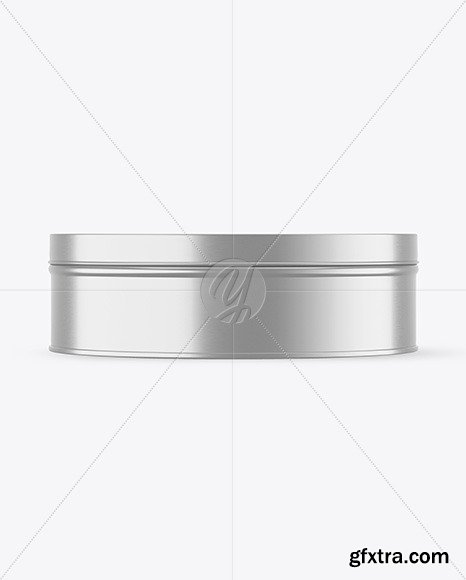 Metallic Round Tin Box Mockup 72671