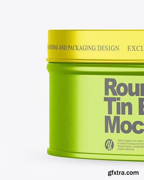 Metallic Round Tin Box Mockup 72671