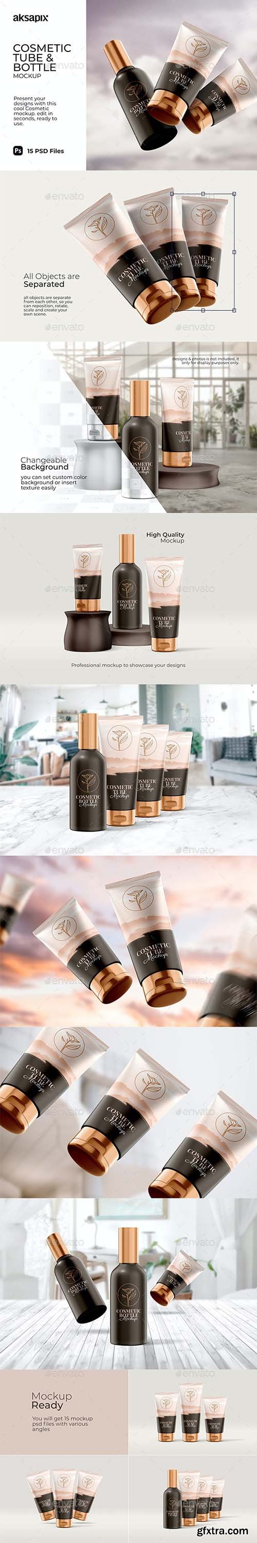 GraphicRiver - Cosmetic Tube & Bottle - Mockup 29810114