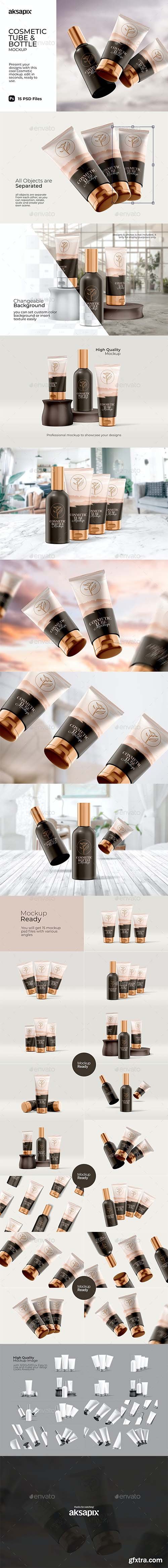 GraphicRiver - Cosmetic Tube & Bottle - Mockup 29810114