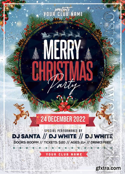 Christmas Party 4 - Premium flyer psd template