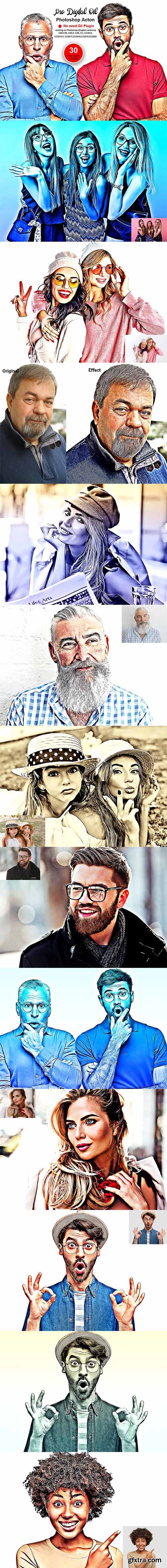 CreativeMarket - Pro Digital Oil Photoshop Action 5493798