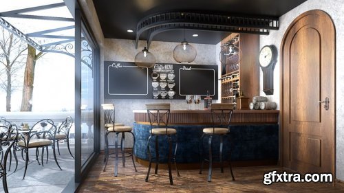 Interior Coffee Scene Sketchup 02