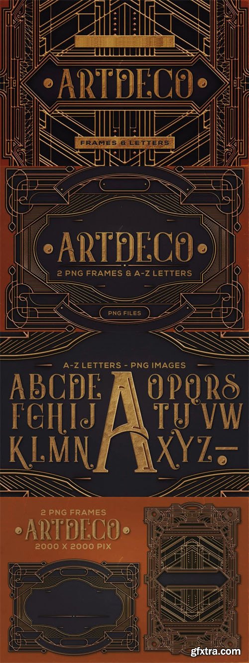 ArtDeco Frames & A-Z Letters