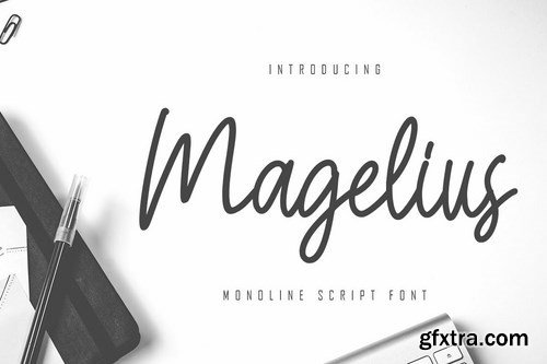 Magelius - Monoline Script Font