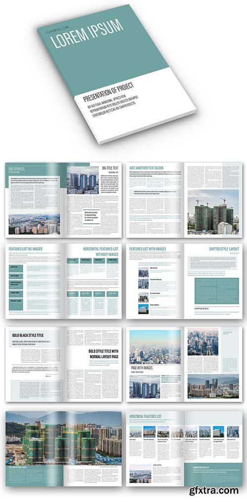 Simple Corporate Brochure Layout with Calm Green 401853614