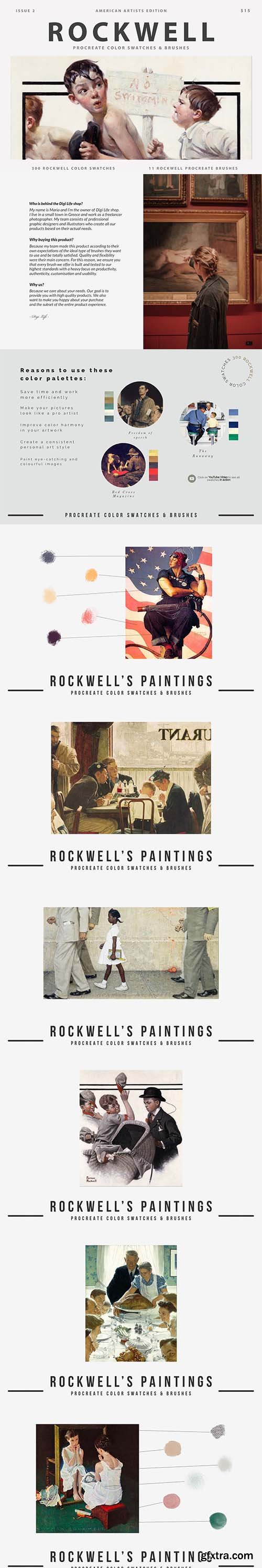 CreativeMarket - Rockwell\'s Art Procreate Brushes 5500528