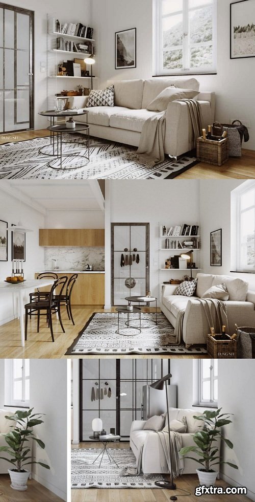 Scandinavian Style Living Room 10