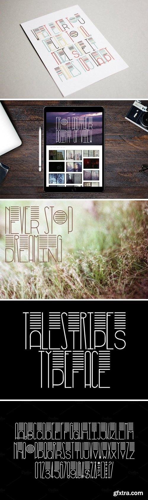 CreativeMarket - TallStripes typeface 763210