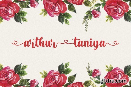 Arthur Taniya - Lovely Calligraphy Font