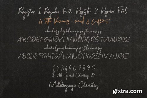 Register SVG Script Font