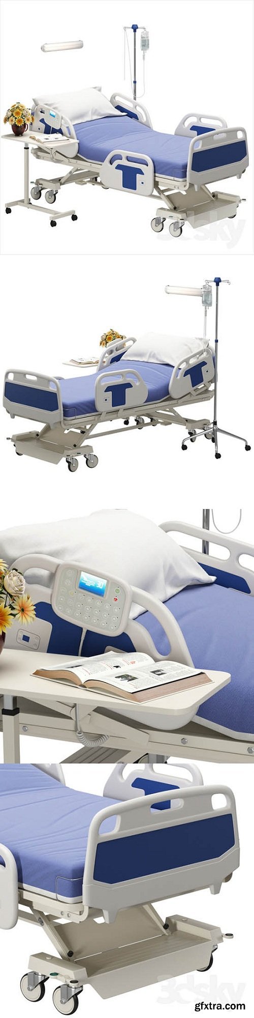 Hospital Bed 3d Model