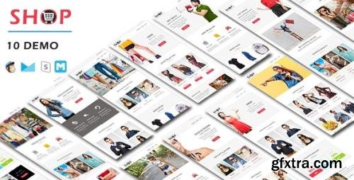 ThemeForest - SHOP v1.0 - Responsive Shopping Email Pack with Online StampReady & Mailchimp Builders - 19204861