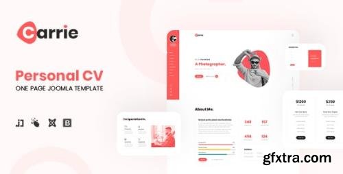ThemeForest - JD Carrie v1.1 - Personal CV/Resume One Page Joomla Template - 29180430