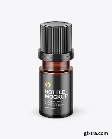 Small Amber Glass Bottle Mockup 72851