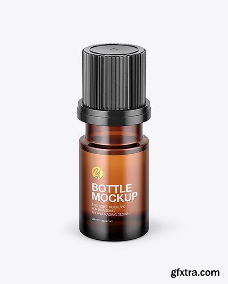 Small Amber Glass Bottle Mockup 72851