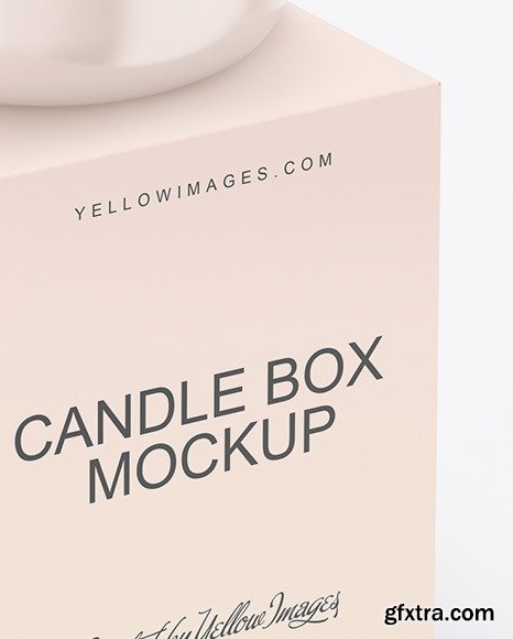 Paper Box W/ Glossy Candle Mockup 72883
