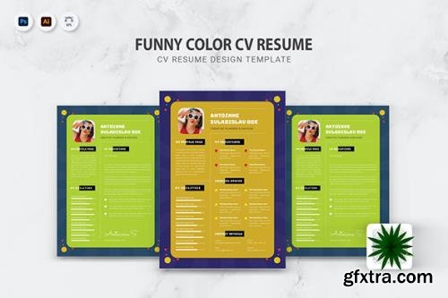 Funny Color CV Resume