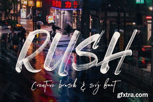 Rush Brush & SVG Font