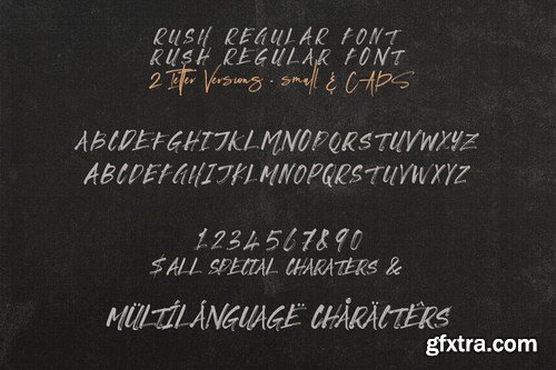 Rush Brush & SVG Font