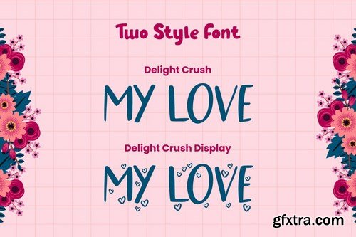 Delight Crush - Display Font