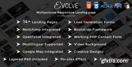 ThemeForest - EVOLVE v1.3 - Multipurpose Responsive HTML Landing Pages - 19917160