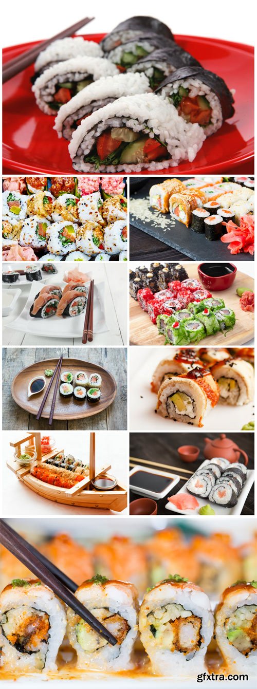 Rolls, sushi sets stock photo