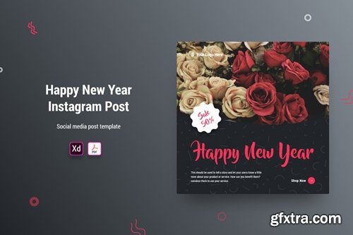 Happy New Year Instagram Post Banner