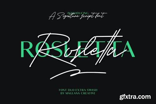 Rosletta Signature Font Duo Extra Swash