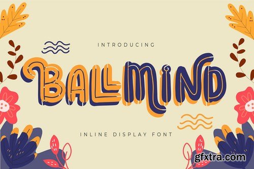 Ballmind  Inline Display Font