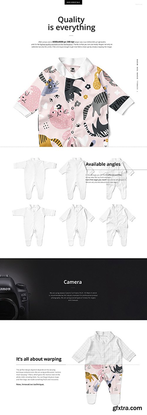 CreativeMarket - Babygrow Sleepsuit Mockup Set 5513681