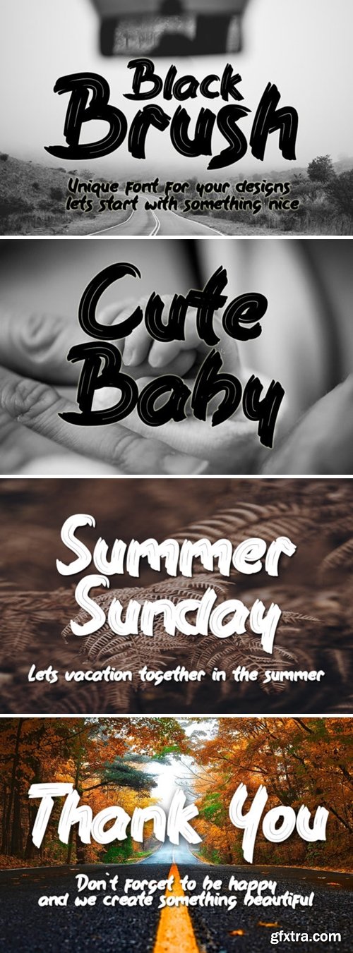 Black Brush Font