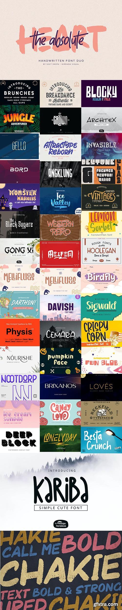 Super Fonts Pack Sep-2020 [38 Fonts]