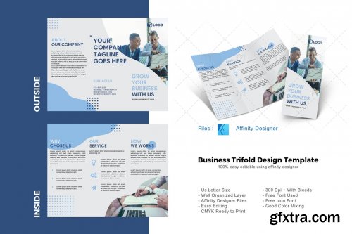 CreativeMarket - Business Trifold Brochure Template 4894005