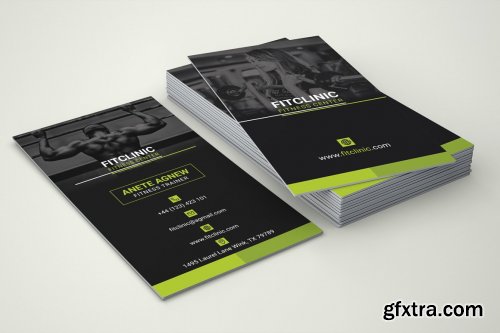 CreativeMarket - Fitness and Gym Center Business Card 4878216