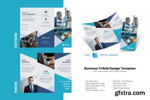 CreativeMarket - Business Trifold Brochure Template 4890604