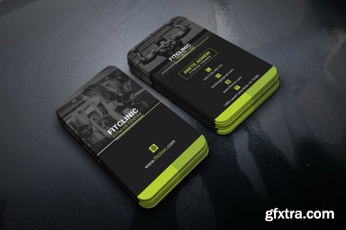 CreativeMarket - Fitness and Gym Center Business Card 4878216