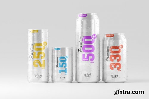 CreativeMarket - Multisize Soda Can Mockup 5664176