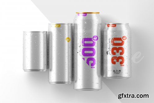 CreativeMarket - Multisize Soda Can Mockup 5664176