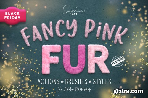 CreativeMarket - Fanсy Pink Fur Photoshop Effect 5611085