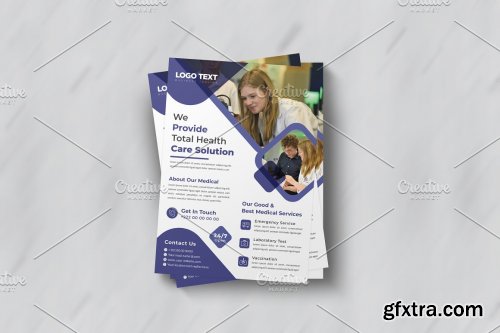 CreativeMarket - Health Care Solution Flyer Design 5547165