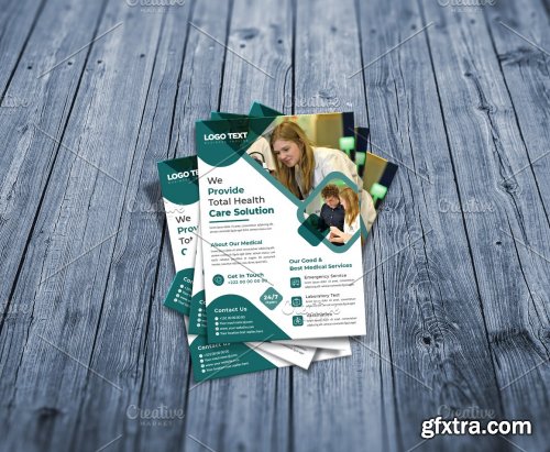 CreativeMarket - Health Care Solution Flyer Design 5547165