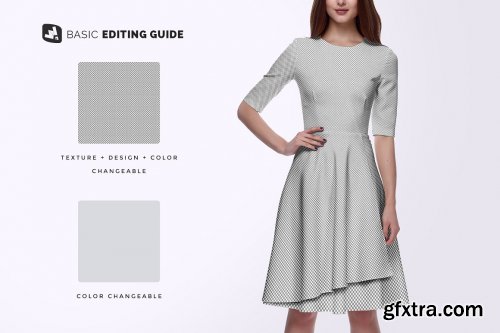 CreativeMarket - Female Formal Dress Mockup 5142741