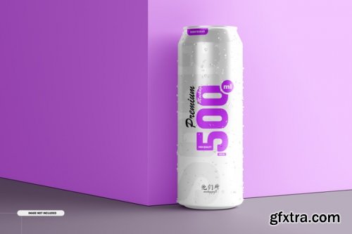 500ml soda cans mockup